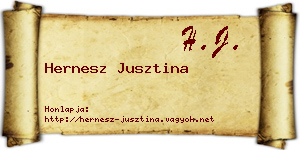 Hernesz Jusztina névjegykártya