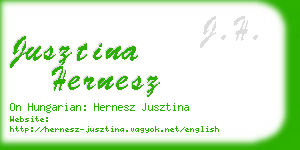 jusztina hernesz business card